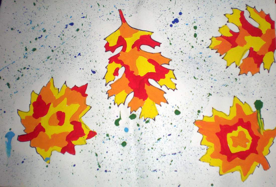 Warm and Cool Autumn Leaves - Artfingers: Art is Elementary